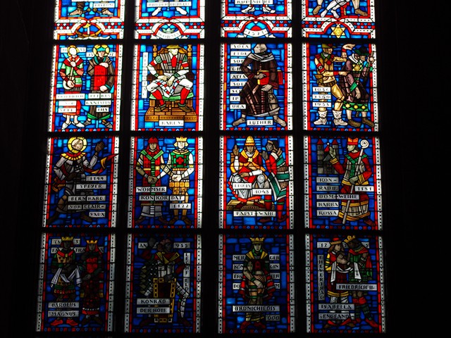 44-Worms Dom-Stained Glass Window depicting history